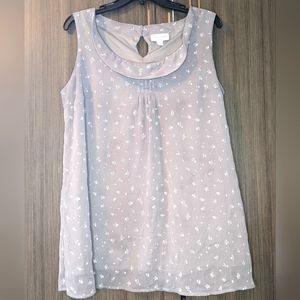 Liz Lange Maternity Taupe Sleeveless Blouse, Large